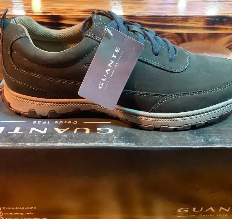 Zapatos Guante de cuero negro para hombre