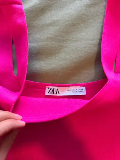 Vestido ZARA fucsia sin mangas para mujer - miniatura 2