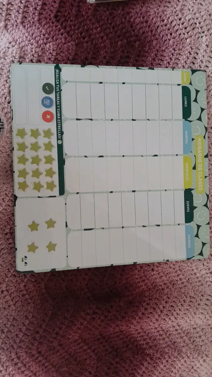 Planificador semanal con marcadores de colores - 2