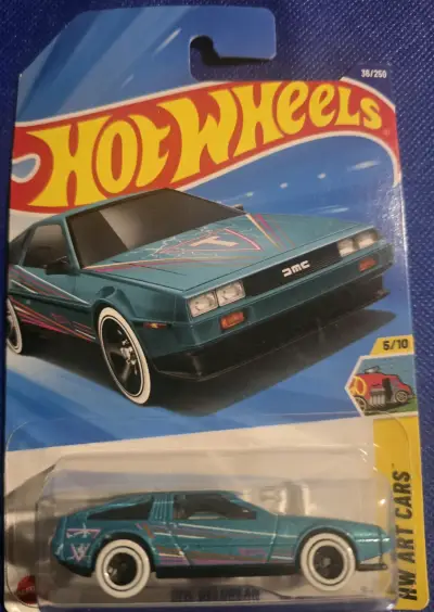 Hot Wheels DMC DeLorean azul - miniatura 1