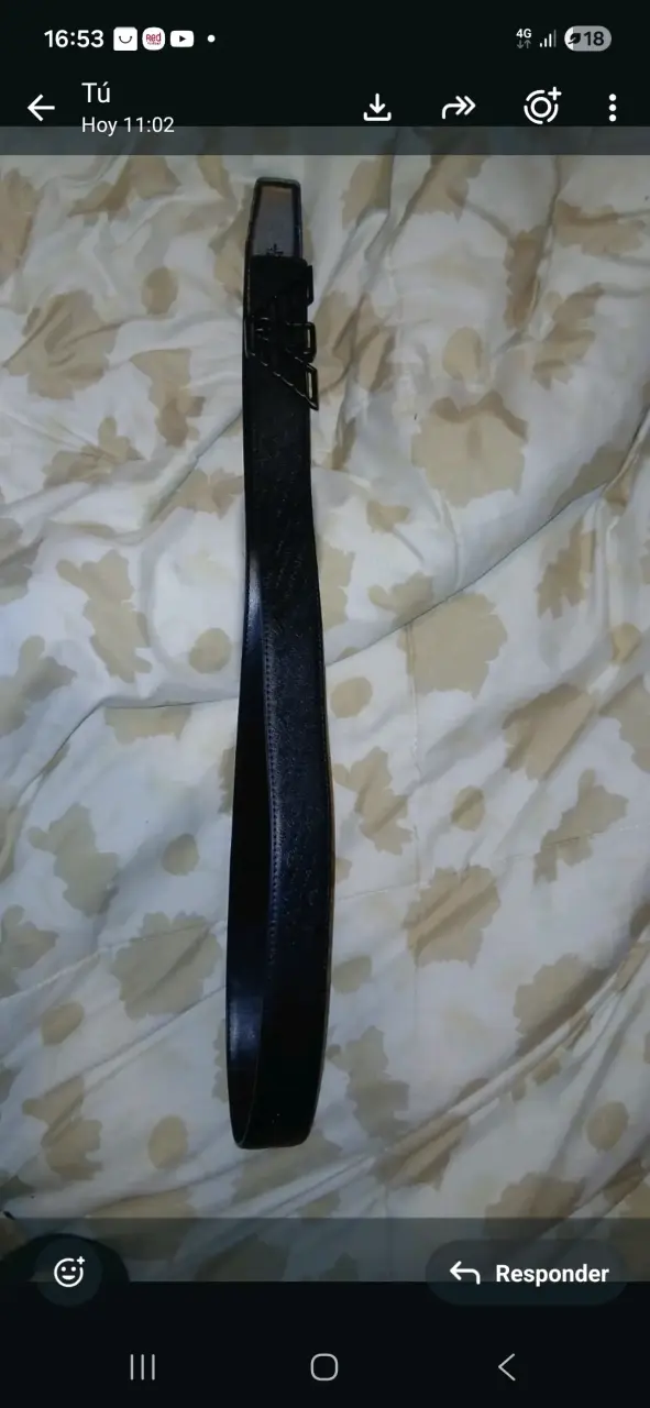 Cinturón de cuero negro de emporio armani original
