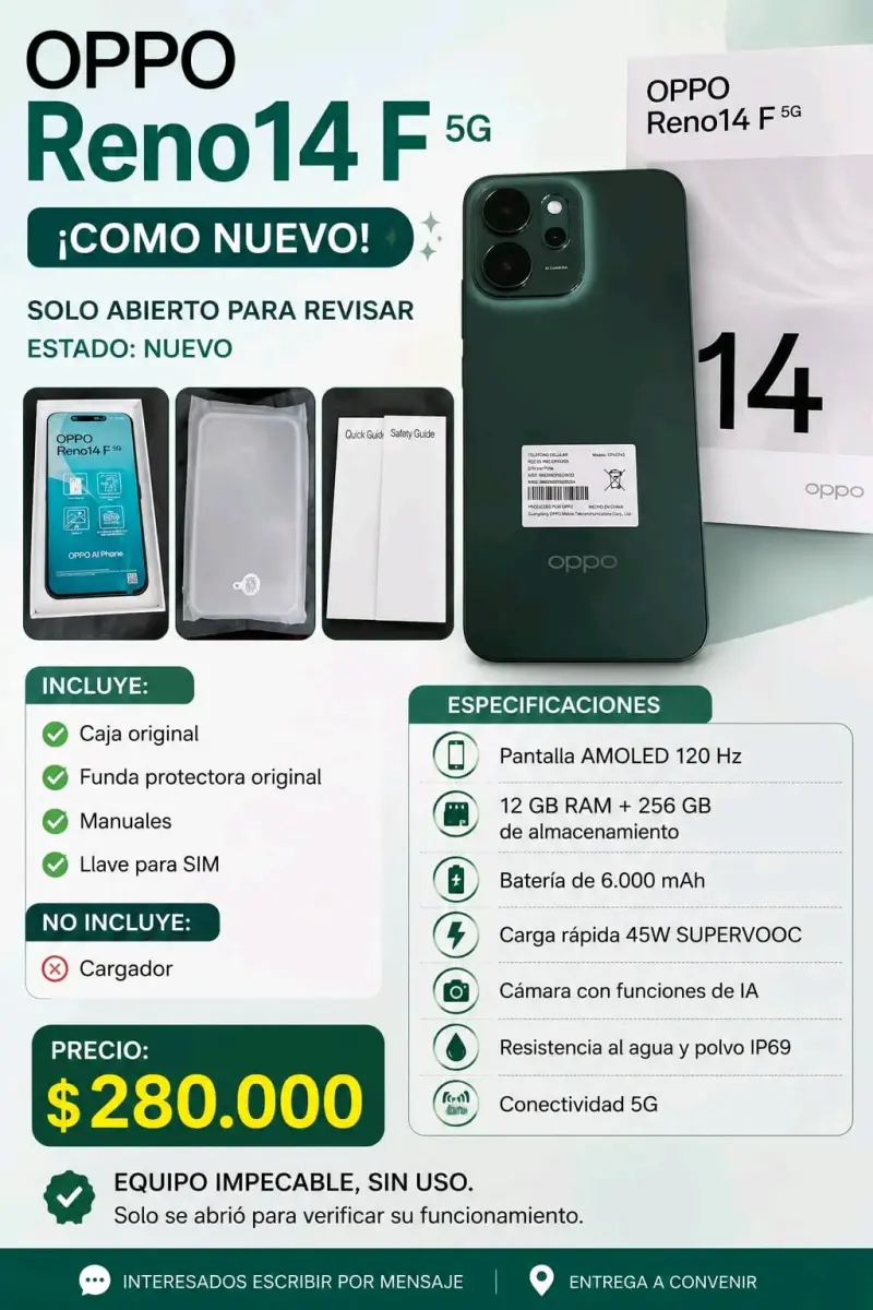 OPPO Reno14 F 5G nuevo - 1