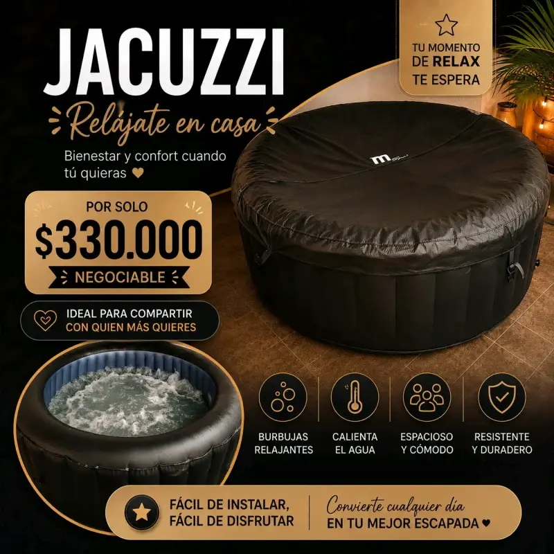 Jacuzzi inflable relajante y cómodo