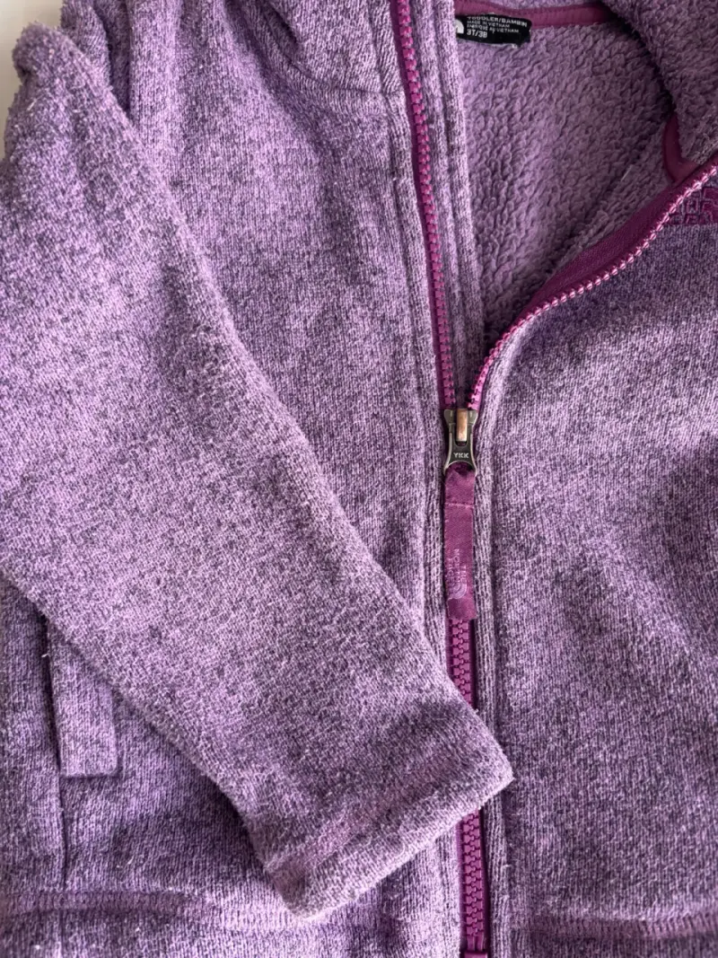 Polerón morado The North Face para niños - 4