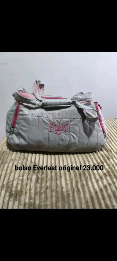 Bolso deportivo Everlast gris y rosado - miniatura 1