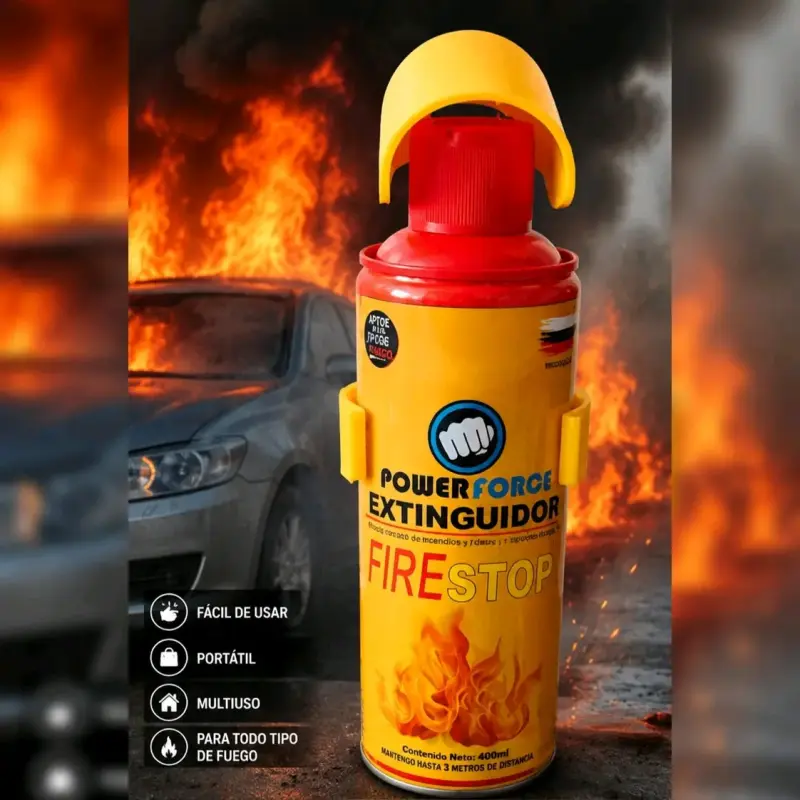 Extintor portátil Power Force Fire Stop 400ml - 1