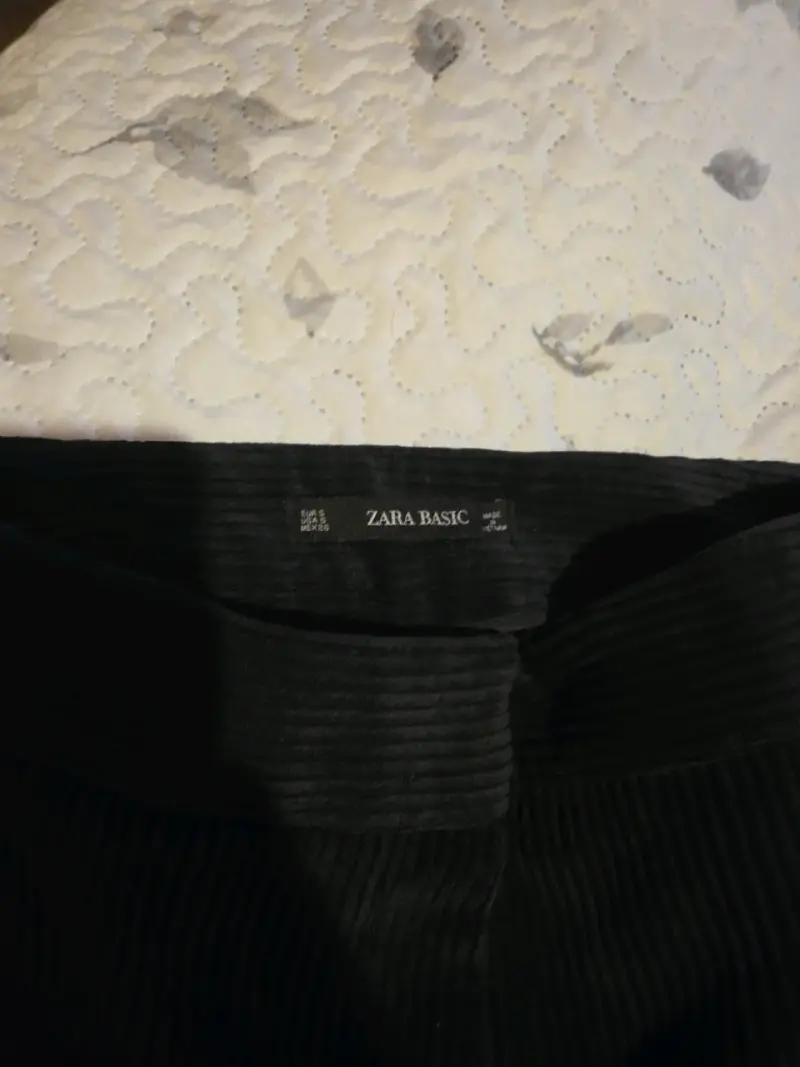 Pantalones cotele de pana negros para mujer - 2