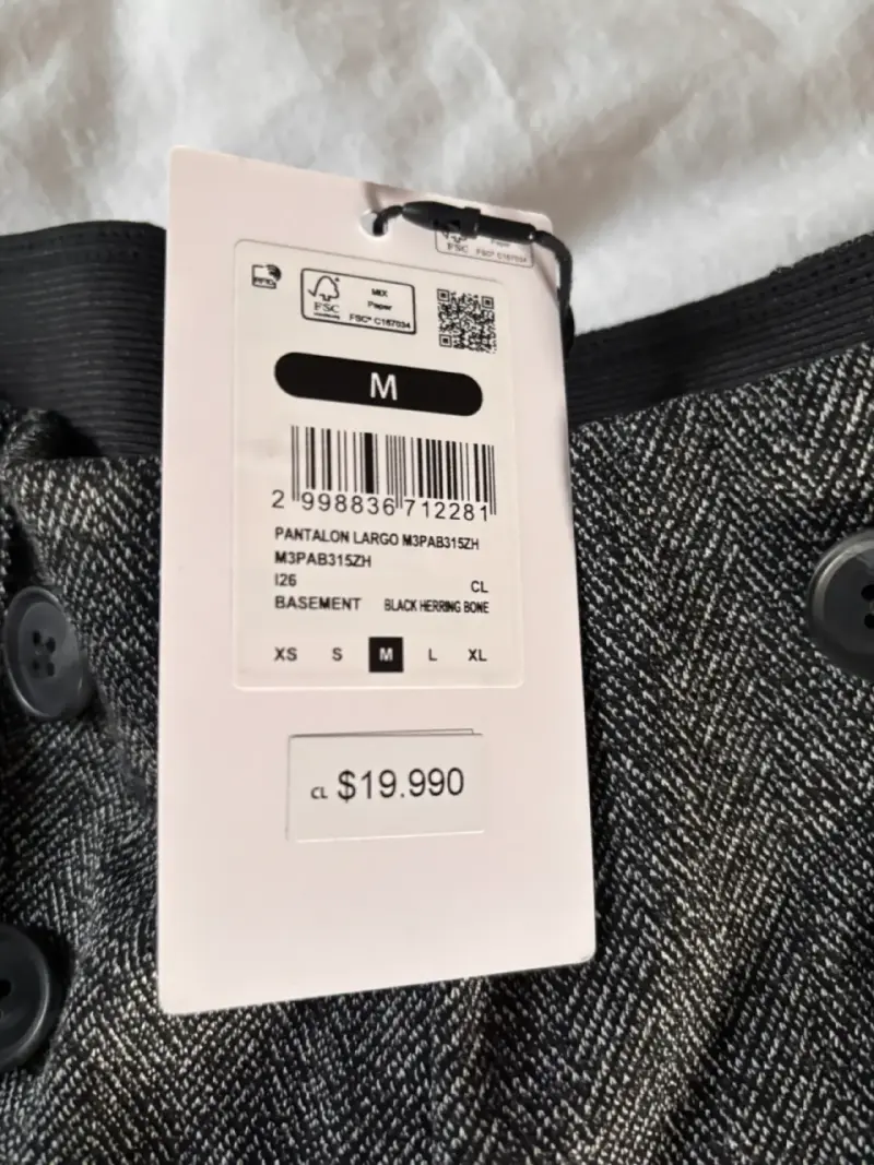 Pantalones de lana gris con botones decorativos - 2