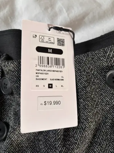 Pantalones de lana gris con botones decorativos - miniatura 2