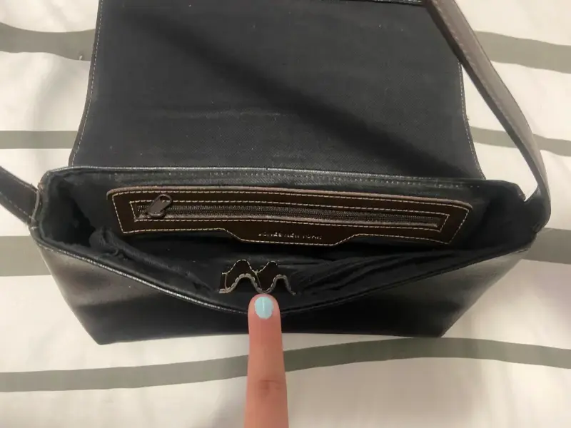 Cartera de cuero negra elegante - 3