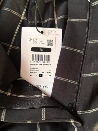 Pantalones a cuadros negros para mujer - miniatura 2