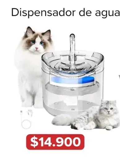 Fuente de agua para mascotas 2L USB - 2