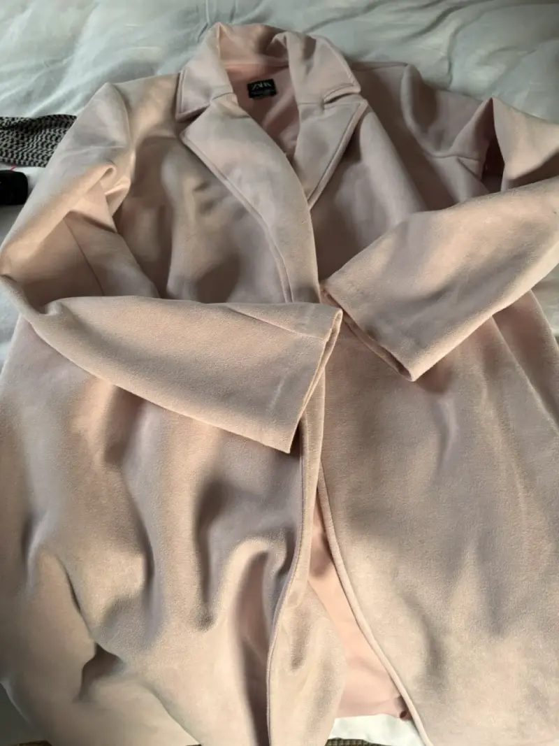 Abrigo rosa Zara elegante para mujer - 3