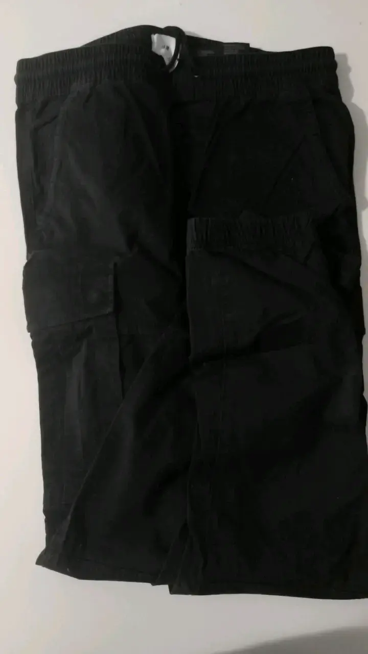 Pantalones cargo negros para hombre,H&M - 1