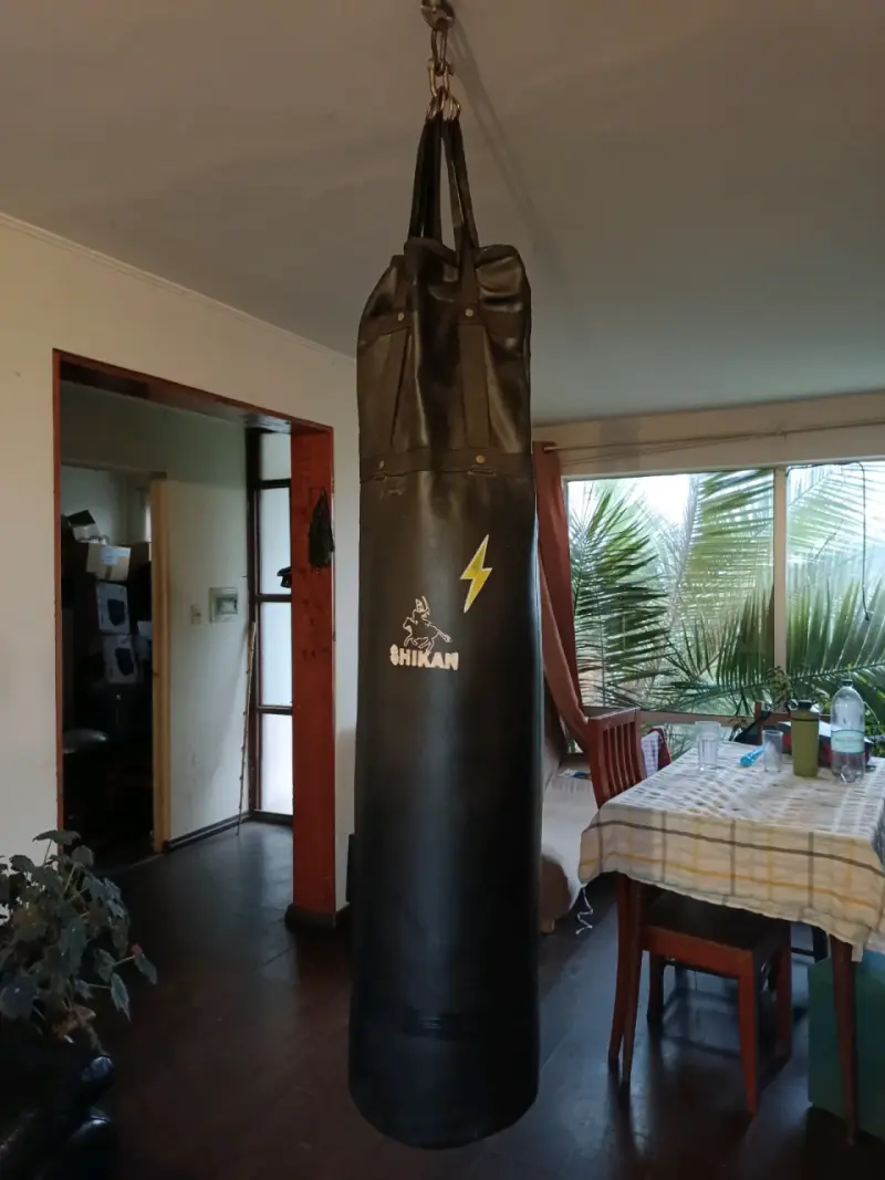 Saco de boxeo Shikan de cuero negro - 1