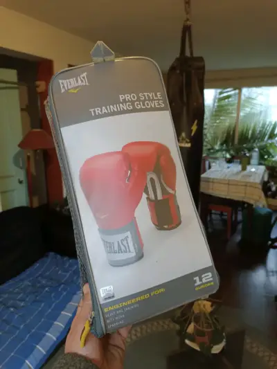 Guantes de boxeo Everlast Pro Style rojos - miniatura 1