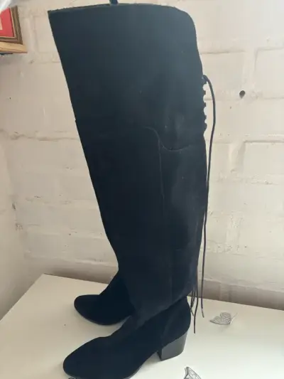 Botas Aldo de cuero negras - miniatura 3