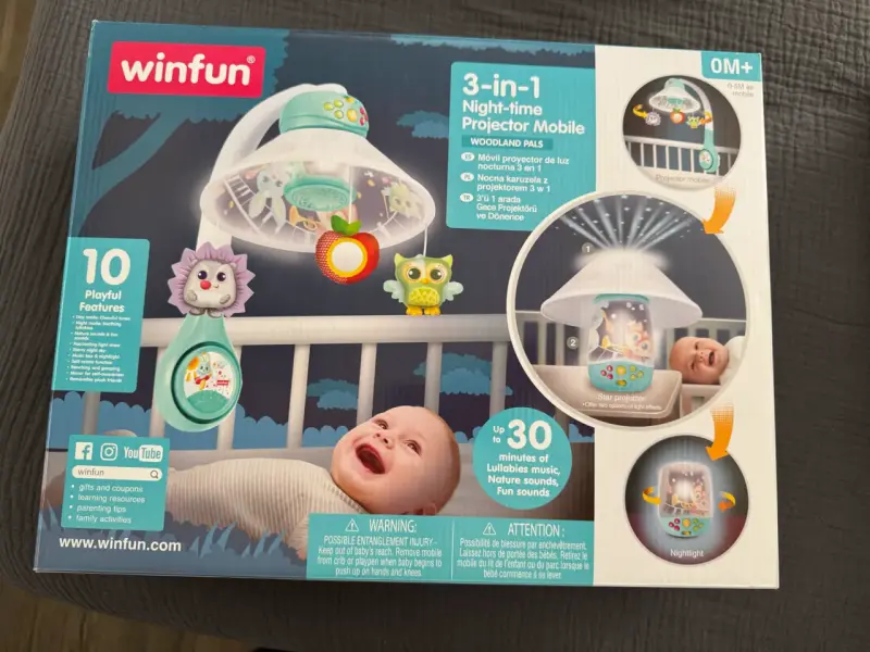 Móvil proyector de luz nocturna Winfun 3 en 1