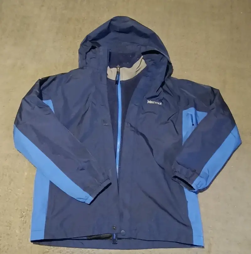 Chaqueta impermeable Marmot azul con capucha - 1