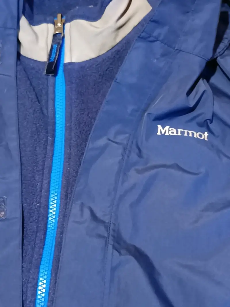 Chaqueta impermeable Marmot azul con capucha - 2
