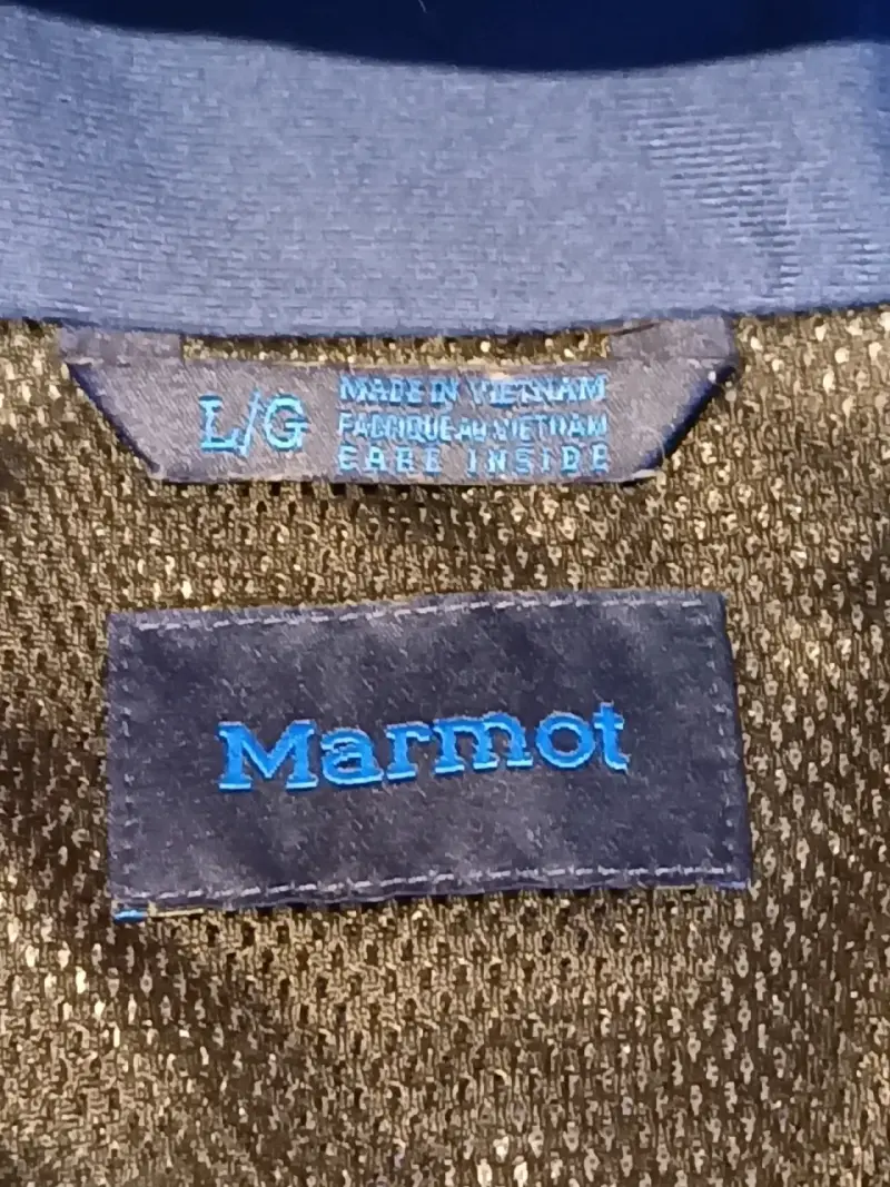 Chaqueta impermeable Marmot azul con capucha - 4