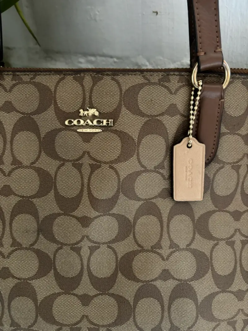 Bolso tote Coach marrón monograma - 3