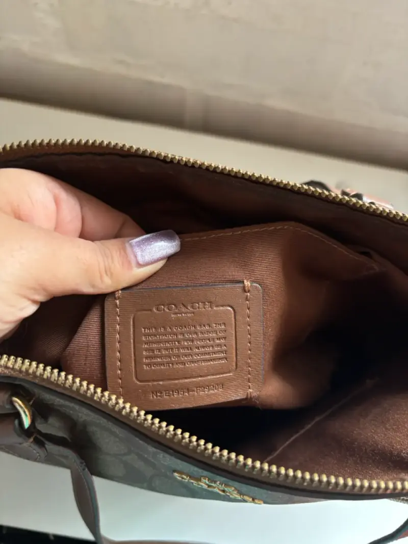 Bolso tote Coach marrón monograma - 4
