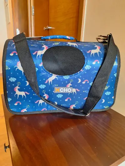 Transportadora de mascotas XCHO con diseño de unicornios - miniatura 1