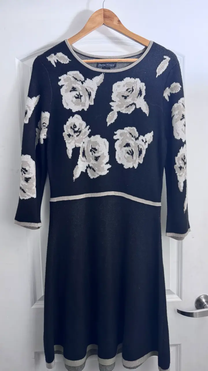 Vestido de punto floral Jessica Howard