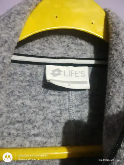 Chaqueta deportiva gris con cierre - miniatura 3
