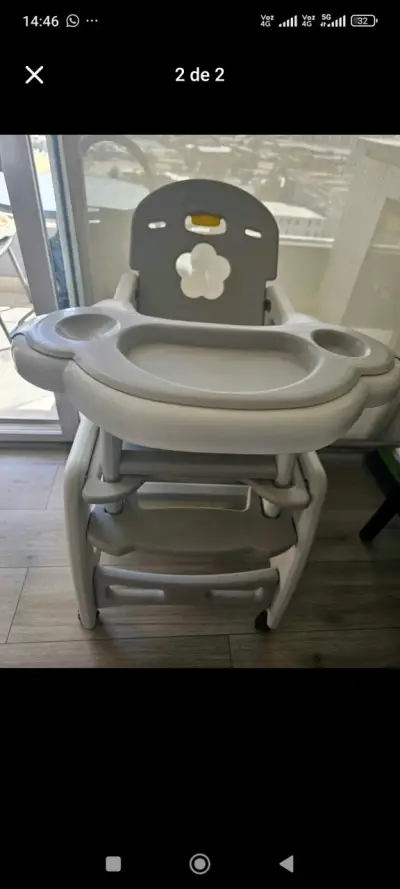 Silla de comer para bebé ajustable - miniatura 1