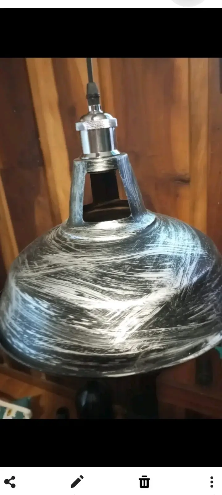 Lámpara colgante de metal estilo industrial