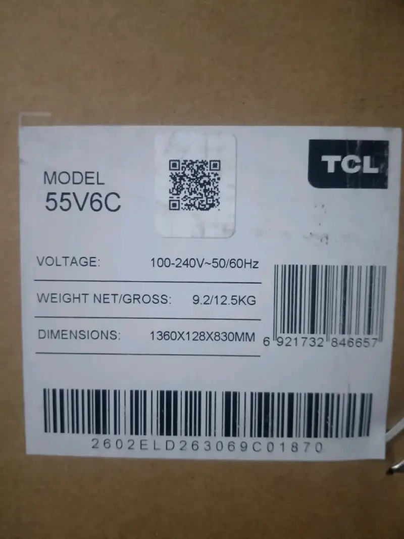 TV TCL DE 55" - 2