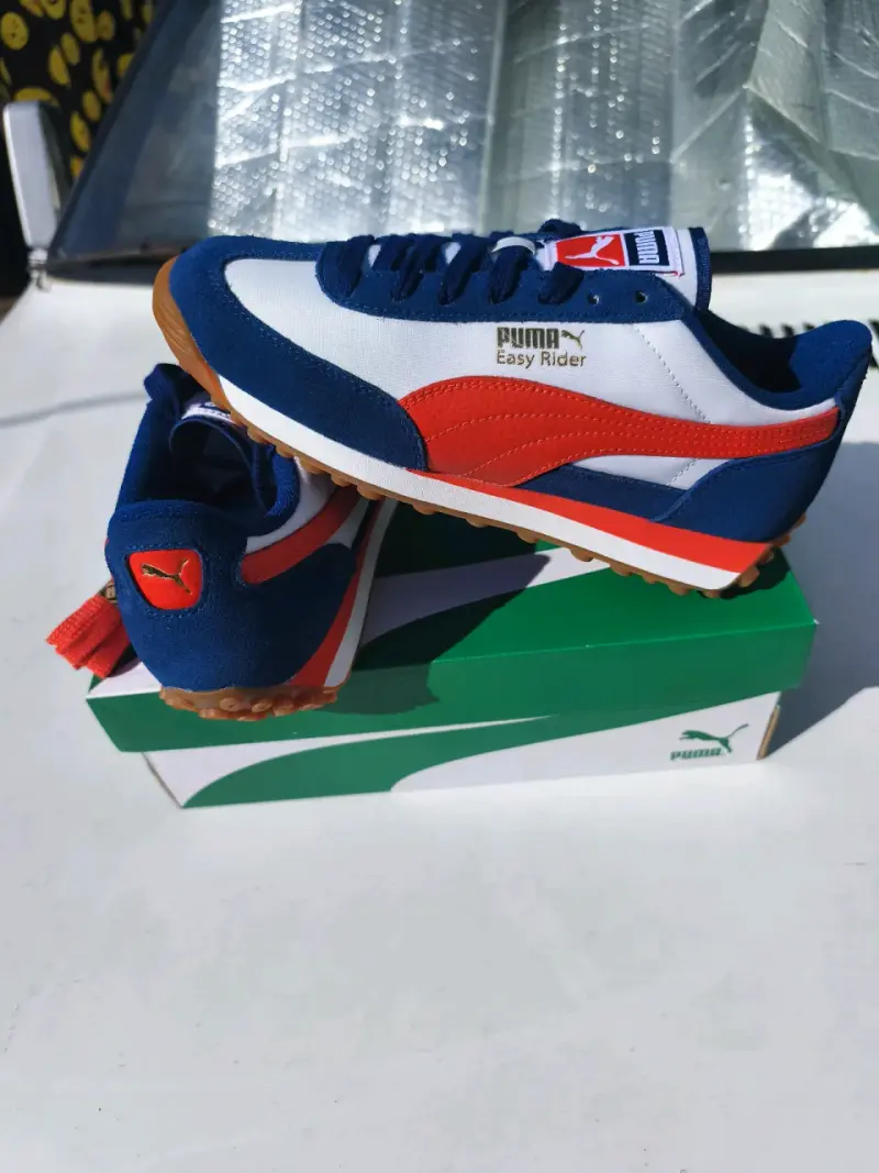 Zapatillas Puma Easy Rider azul y rojo - 1