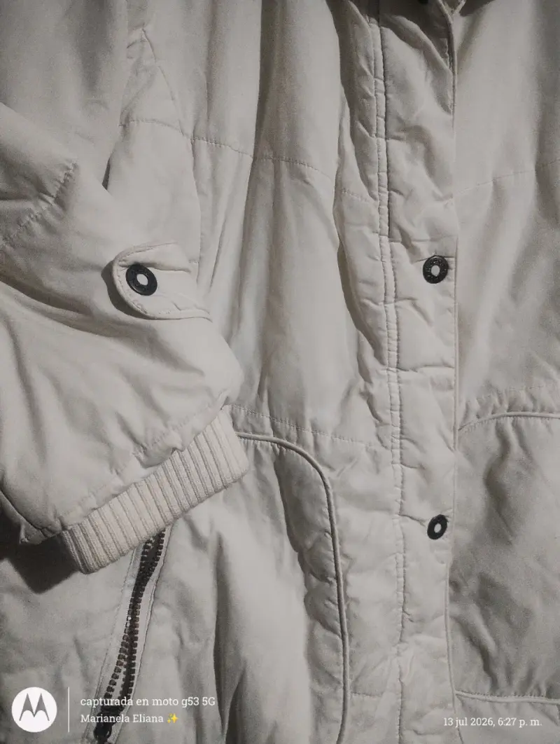 Parka blanca acolchada para invierno - 2