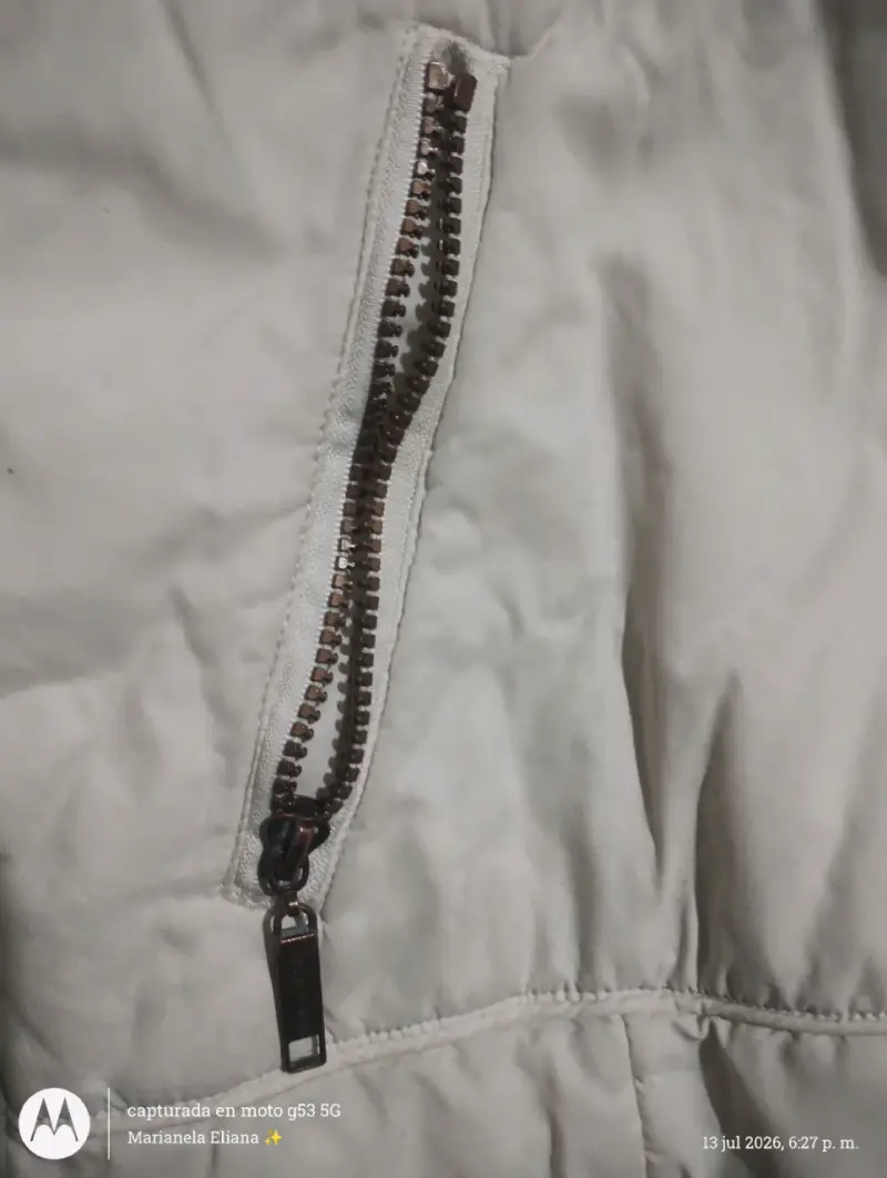 Parka blanca acolchada para invierno - 4