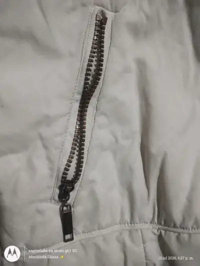 Parka blanca acolchada para invierno - miniatura 4