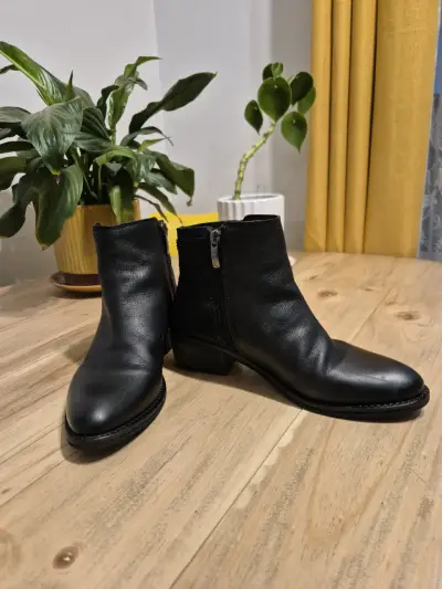 Botines de cuero negro Gacel - miniatura 1
