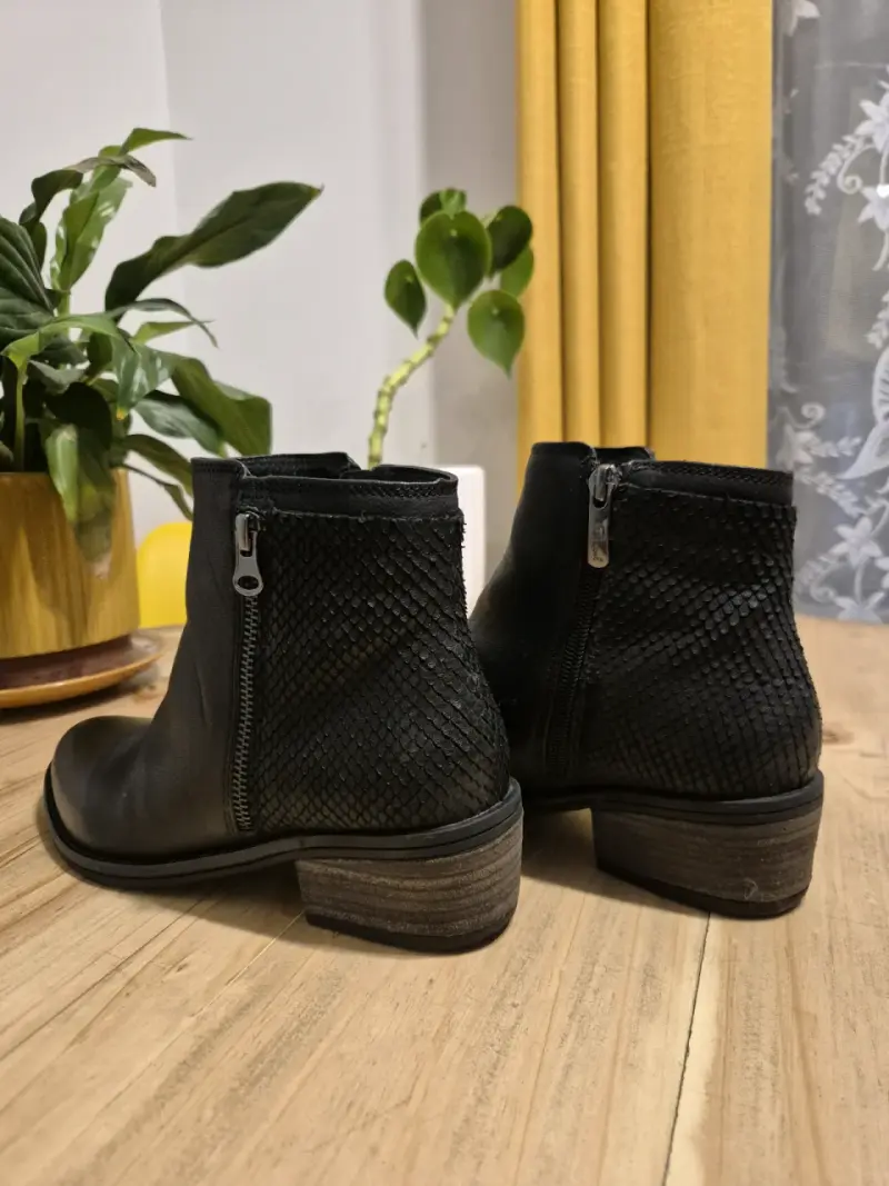 Botines de cuero negro Gacel - 2