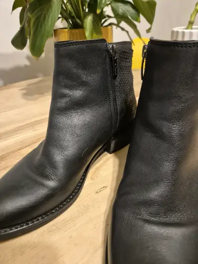 Botines de cuero negro Gacel - miniatura 4