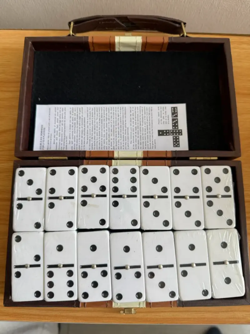 Juego de dominó clásico en estuche