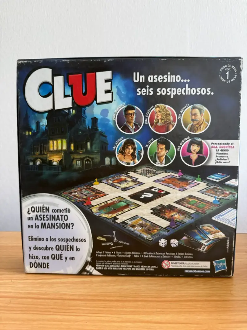 Juego de mesa Clue clásico de misterio - 2