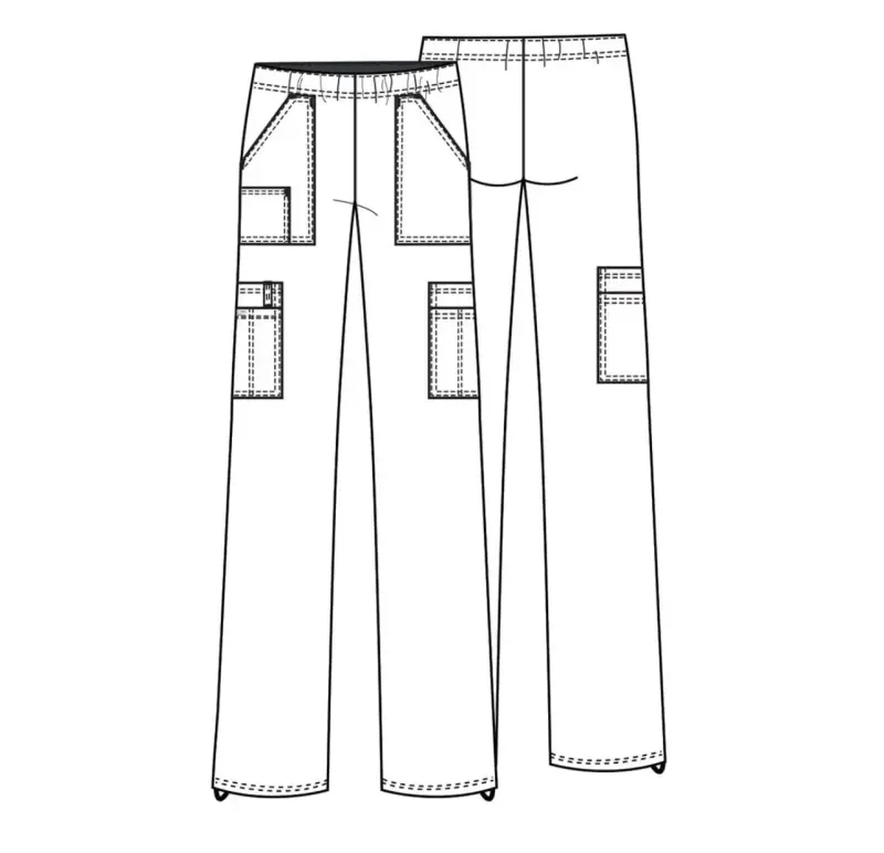 Pantalones cargo uniforme  Cherokee burdeo - 6