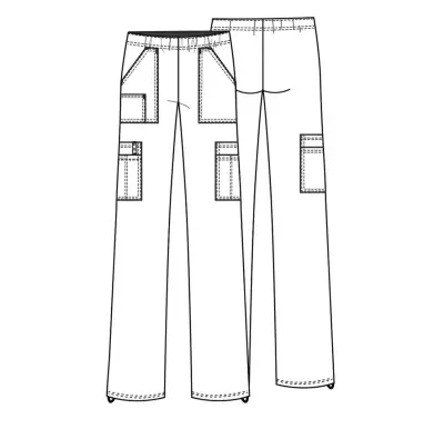 Pantalones cargo uniforme  Cherokee burdeo - miniatura 6
