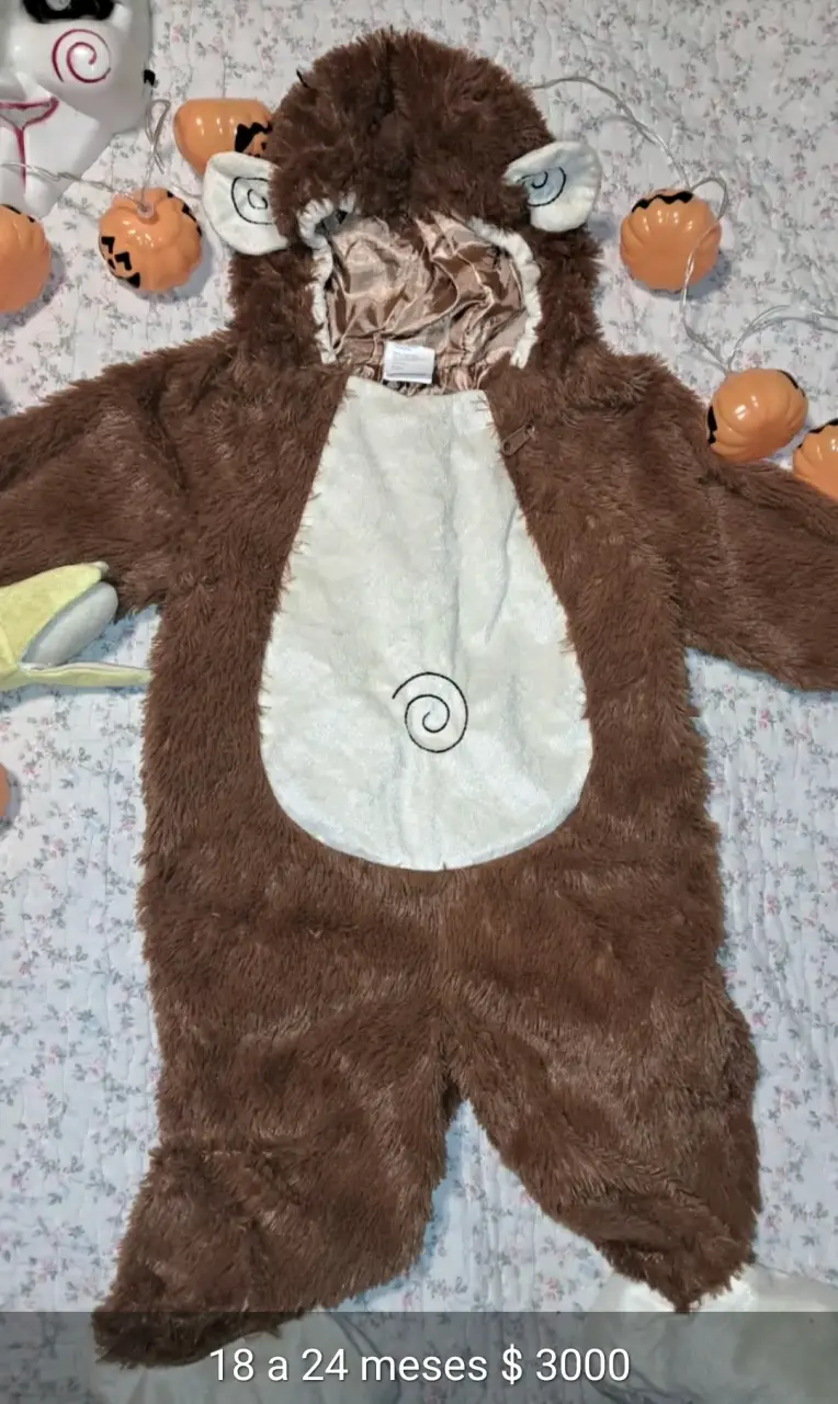 Disfraz infantil de mono 18-24 meses