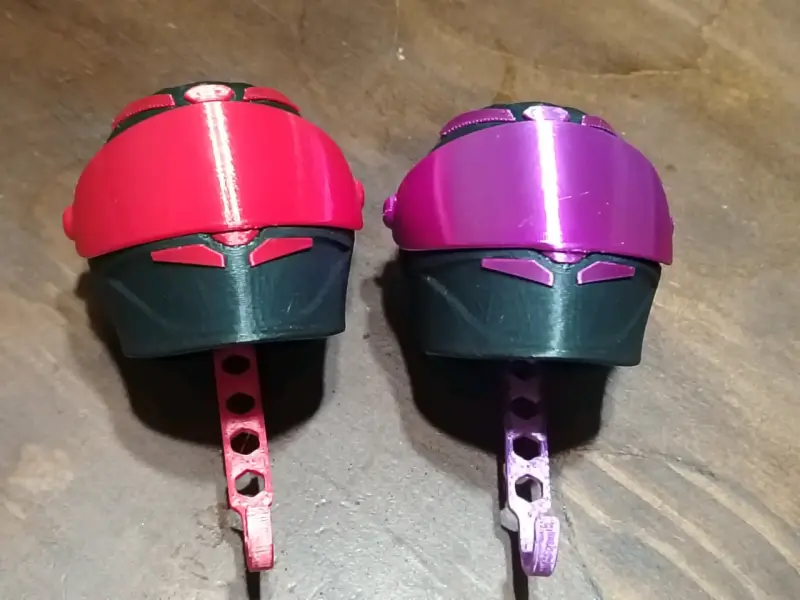 Visores de casco para llaves rojo y morado - 1