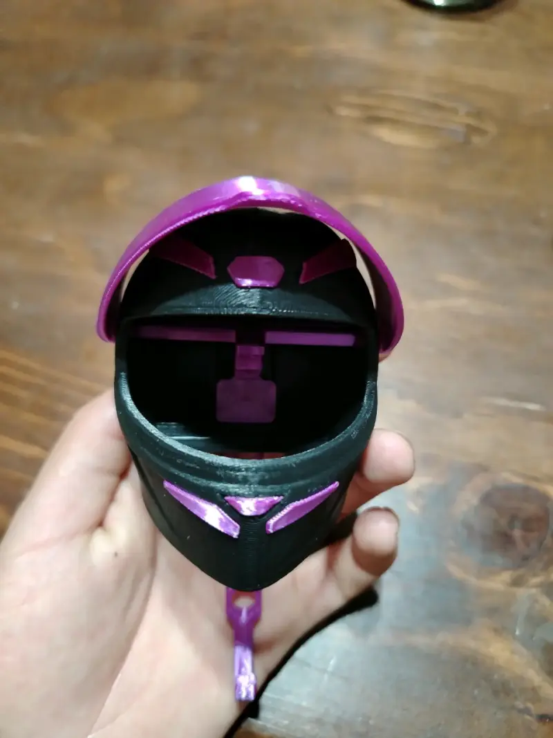 Visores de casco para llaves rojo y morado - 3