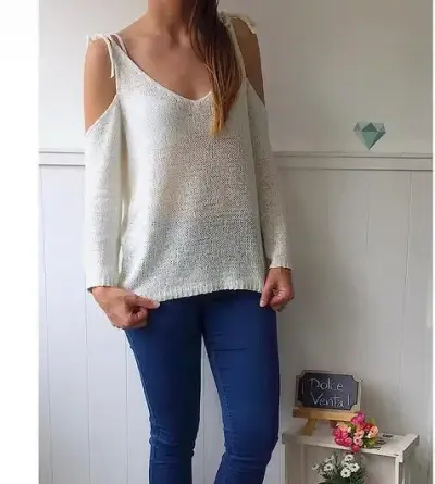 Blusa de lino beige con tirantes ajustables - miniatura 2