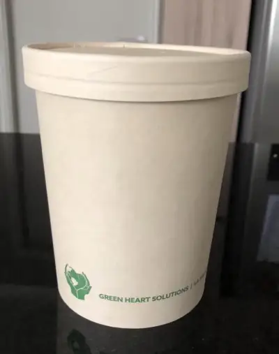 Pote 1 litro compostable con tapa - miniatura 2