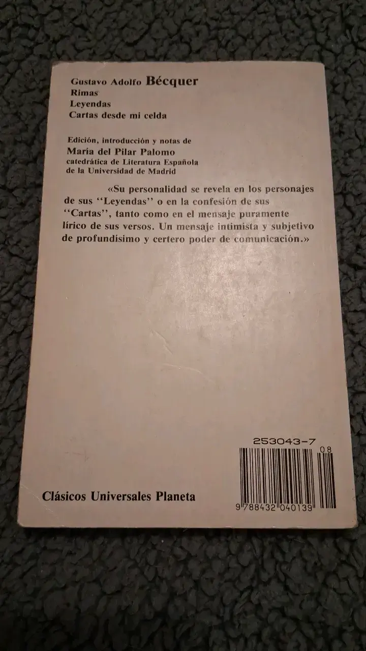 Libro Rimas y Leyendas de Gustavo Adolfo Bécquer - 2